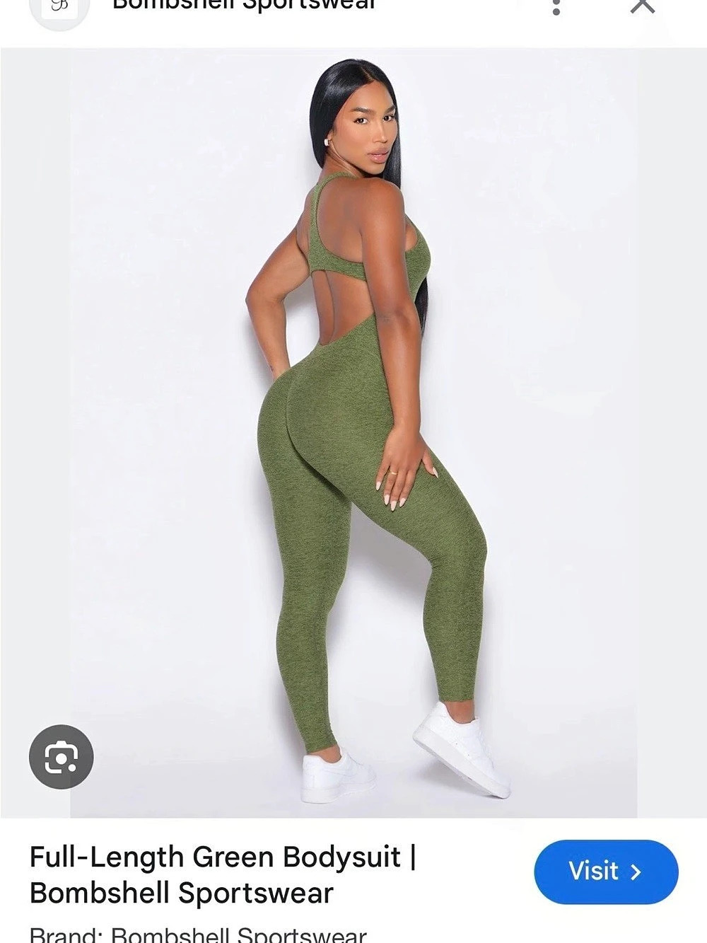 Bombshell Sportswear Form Bodysuit Green Athletic Jumpsuit